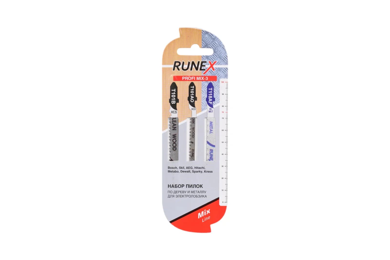 Пилки для лобзика PROFI WOOD CLEAN-3 (3шт) по дереву T101B/T101AO/T101BR Runex 555816